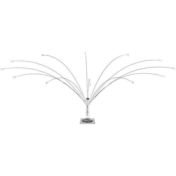 Stainless Steel Bird Deterrent with PVC Base, 4 ft. Efficient Bird Repellent for Birds and Seagulls