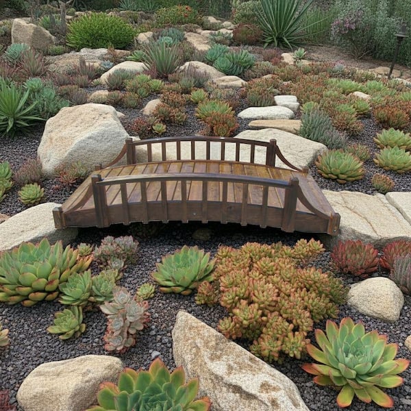 SamsGazebos Country Garden Bridge 8 ft. x 4 ft. 400 lb. Load