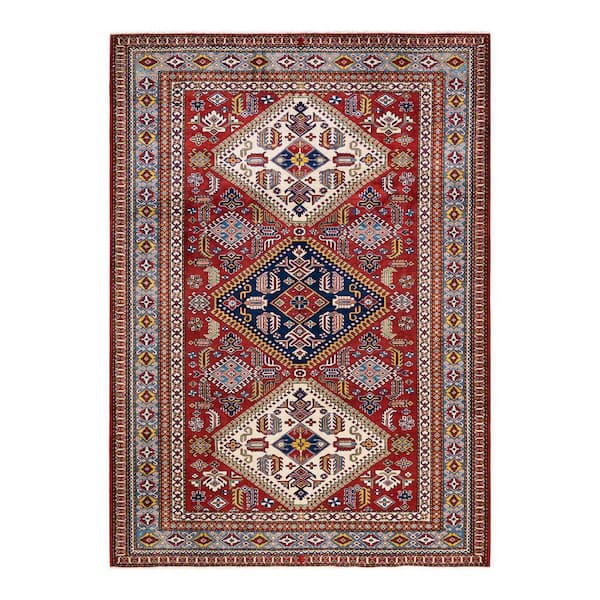 Solo Rugs Tribal One-of-a-Kind Bohemian Red 6 ft. 4 in. x 8 ft. 8 in. Tribal Area Rug