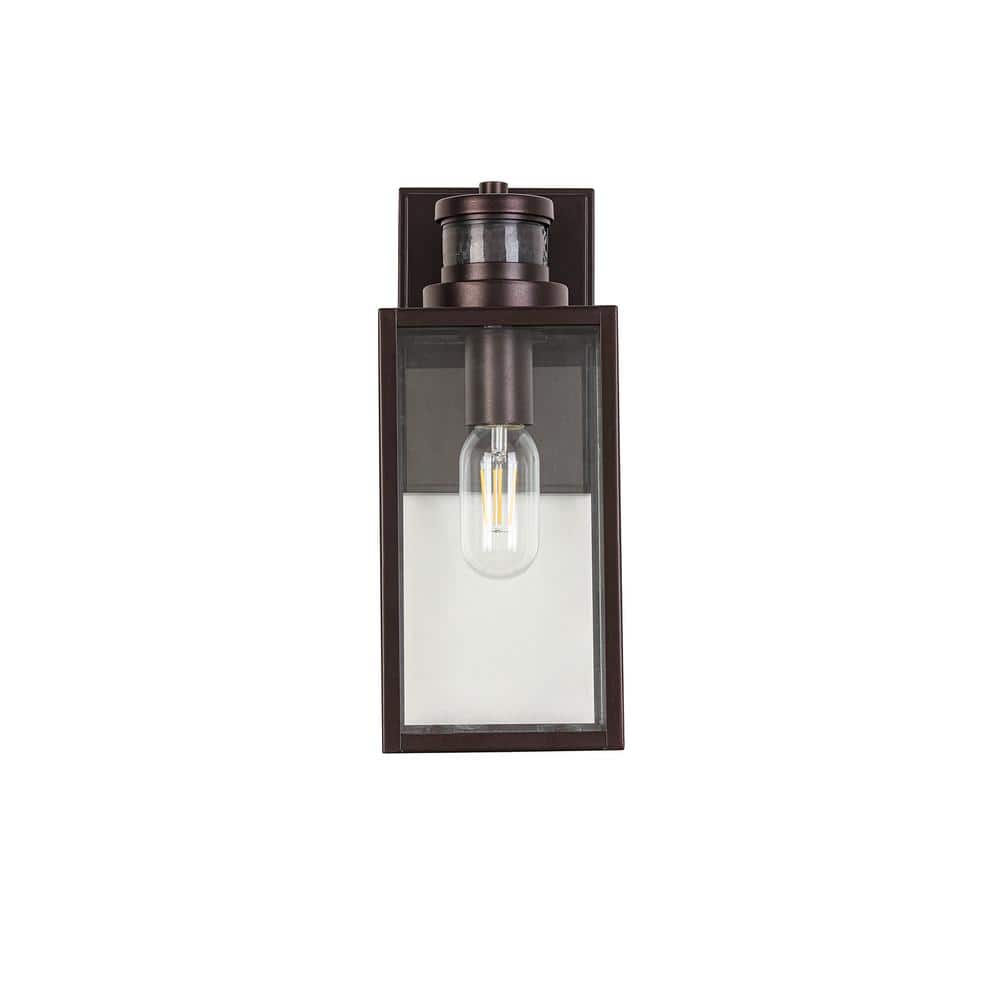 1-Light Oil Rubbed Bronze Non-Motion Sensor Outdoor Hardwired Lantern Wall 