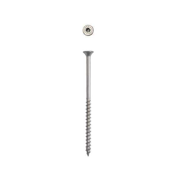 #9 x 3-1/4 in. Exterior Flat Head Deck Wood Screws Construction Torx T-Star Plus (1500 Each) Bulk Pail Bit Included