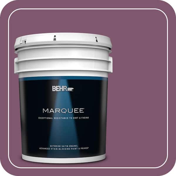 BEHR MARQUEE 5 gal. #M110-7 Euphoric Magenta Satin Enamel Exterior Paint & Primer