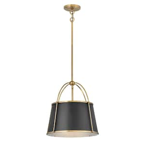 Clarke 1-Light Warm Brass Shaded Mini Pendant