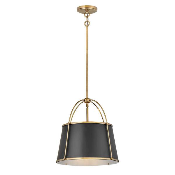 HINKLEY - Clarke 1-Light Warm Brass Shaded Mini Pendant