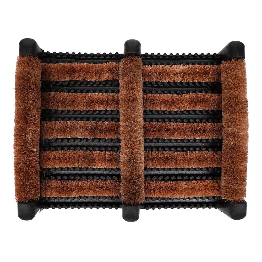 Heavy-Duty Rubber and Coir Outdoor Bootscraper Doormat