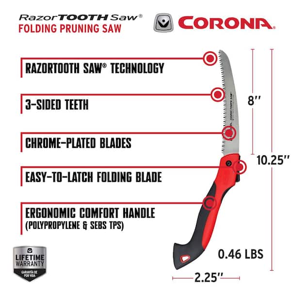 Corona RazorTOOTH 8 in. High Carbon Steel Blade with Ergonomic Non