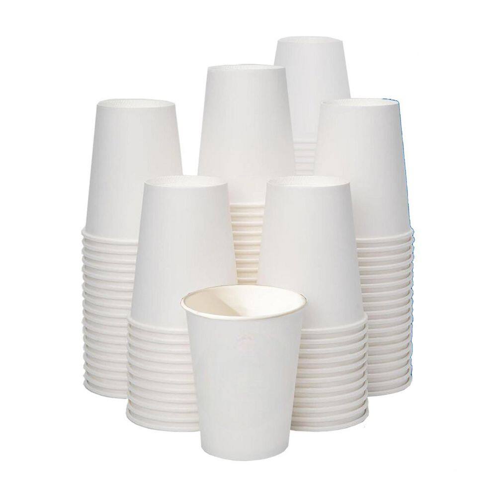 3.5 in. White White Disposable Paper Coffee Cups Disposable Tableware (100 Per Case) Leak-Proof Hot Cold Drinks Sturdy price history on PriceWatchPro