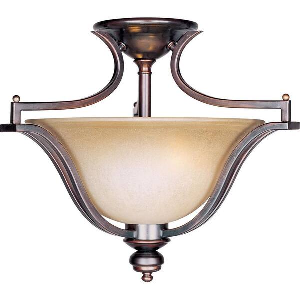 Maxim Lighting Madera 3-Light Oil-Rubbed Bronze Semi-Flush Mount Light