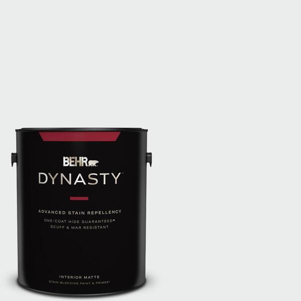BEHR DYNASTY 1 gal. #BWC-12 Vibrant White Matte Interior Stain-Blocking  Paint & Primer 165001 - The Home Depot