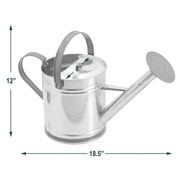 Arcadia Garden Products Classic 1.3 Gal. Chrome Metal Watering Can