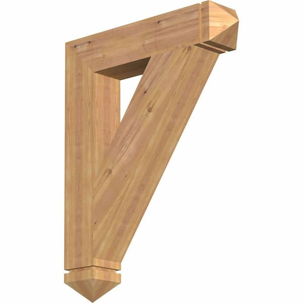 Ekena Millwork 5.5 in. x 38 in. x 30 in. Western Red Cedar Traditional Arts and Crafts Smooth Bracket
