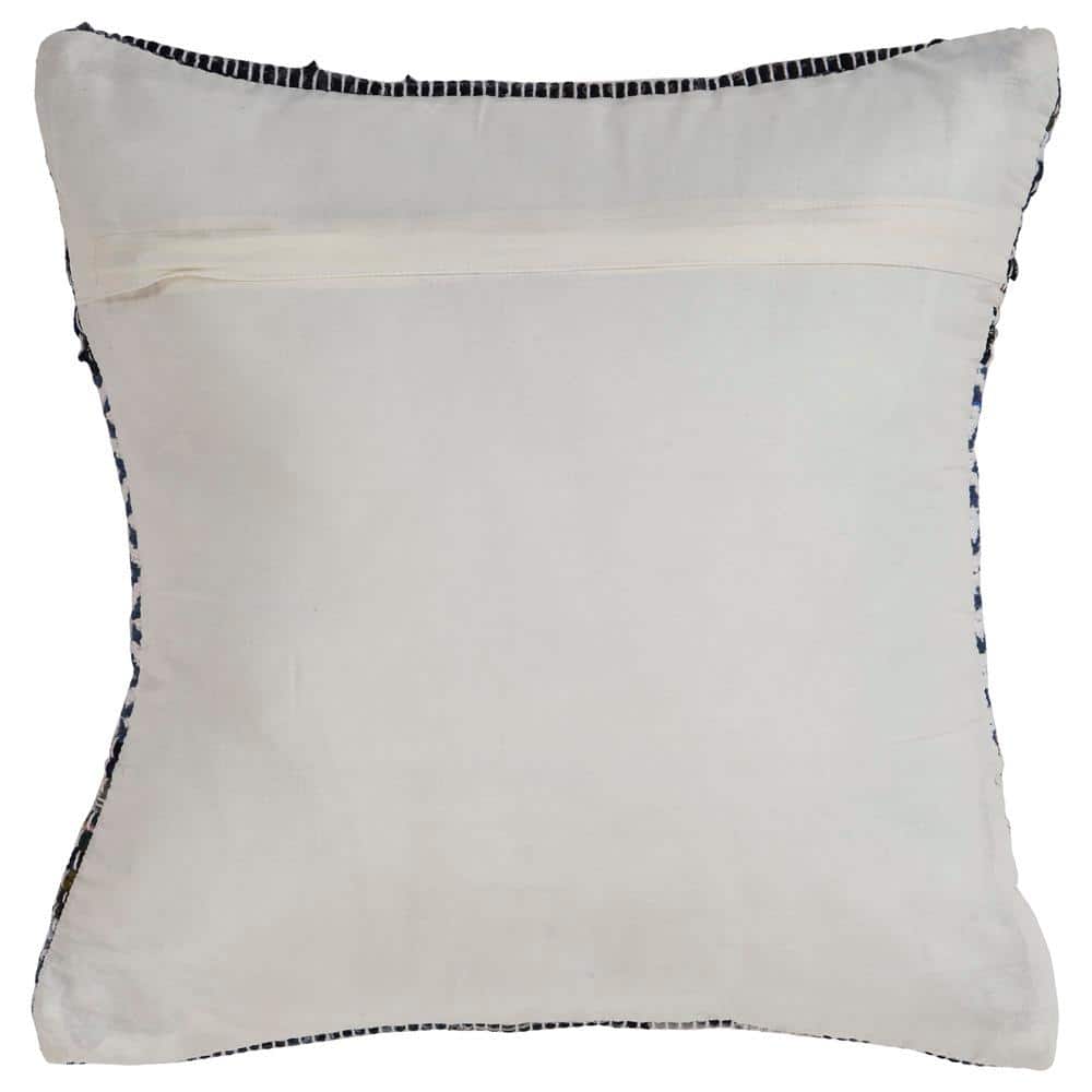 18'' Square Bohemian Diamond & Stripes Cotton Throw Pillow