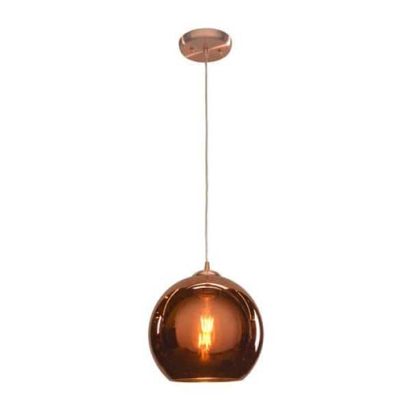 Access Lighting Glow 1-Light Brushed Copper Pendant 28101-BCP/CP The Home  Depot