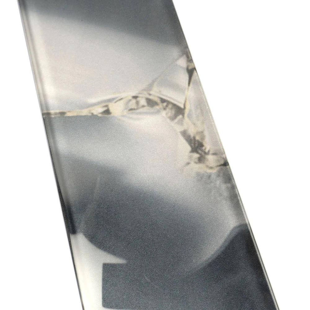 Carnelian 3" x 12" Glossy Gray Glass Subway Tile
