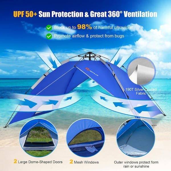 Night Cat Pop Up Tent 3 4 Man Person Camping Tent Waterproof Instant A – Night Cat Store
