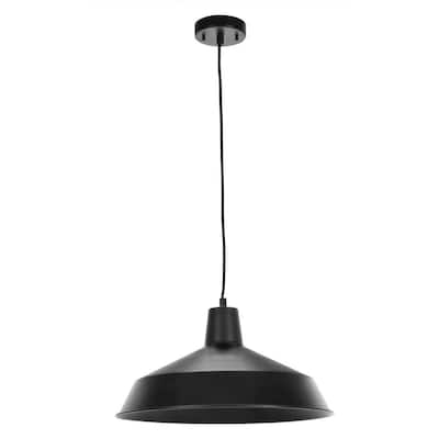 Globe Electric Williams 1-Light Matte Black Plug-In or Hardwire Wall ...