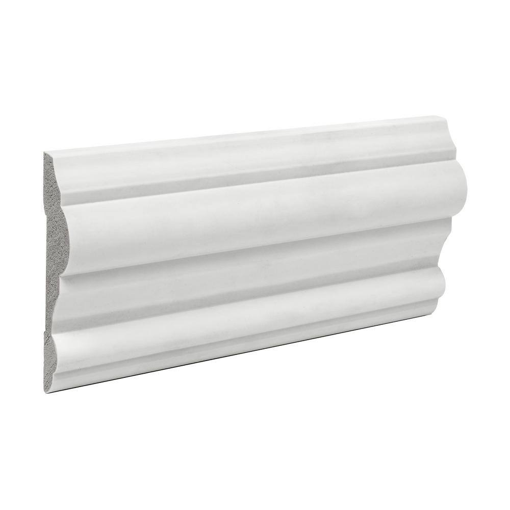 6-inch White Recycled Polystyrene Panel Moulding Sample