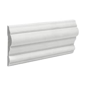 WM 298 3-1/2 in. x 1 in. x 6 in. Long Plain Recycled Polystyrene Panel Moulding Sample