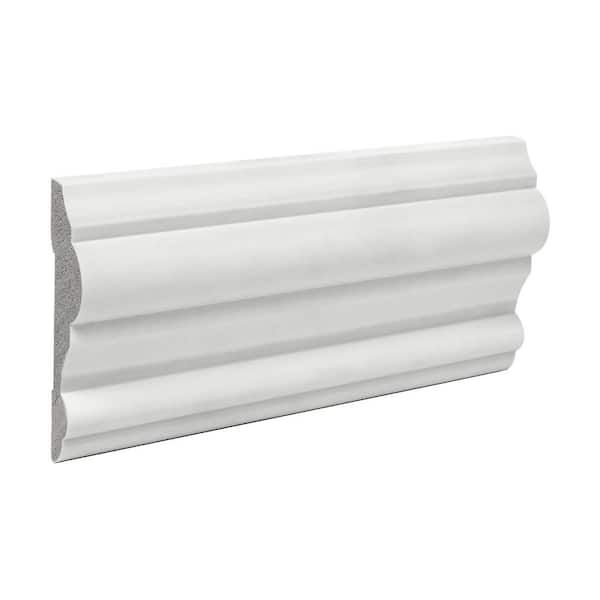 American Pro Decor WM 298 3-1/2 in. x 1 in. x 6 in. Long Plain Recycled Polystyrene Panel Moulding Sample