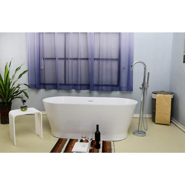 Barclay RTOVN64-OF-WH Howe 65 Resin Freestanding Tub