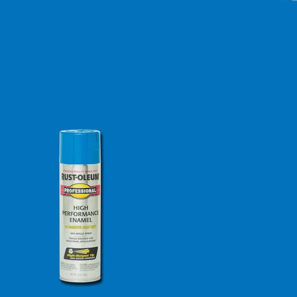 Rust-Oleum Professional 15 oz. High Performance Enamel Gloss Safety Blue Spray Paint (6-Pack)