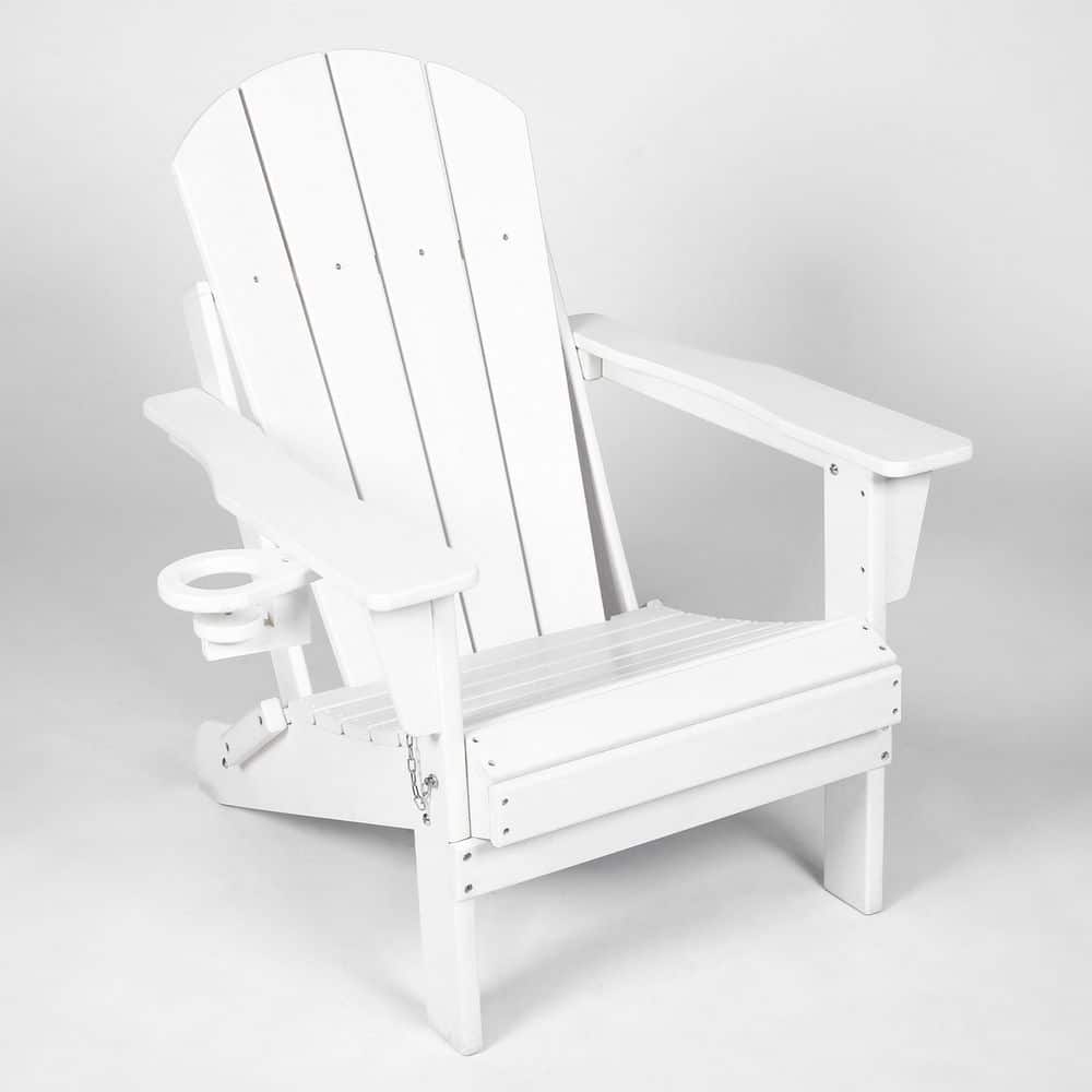 3-Piece Wood Texture Adirondack Chair Set with Side Table, White (Includes 2 Chairs and 1 Table) price history on PriceWatchPro