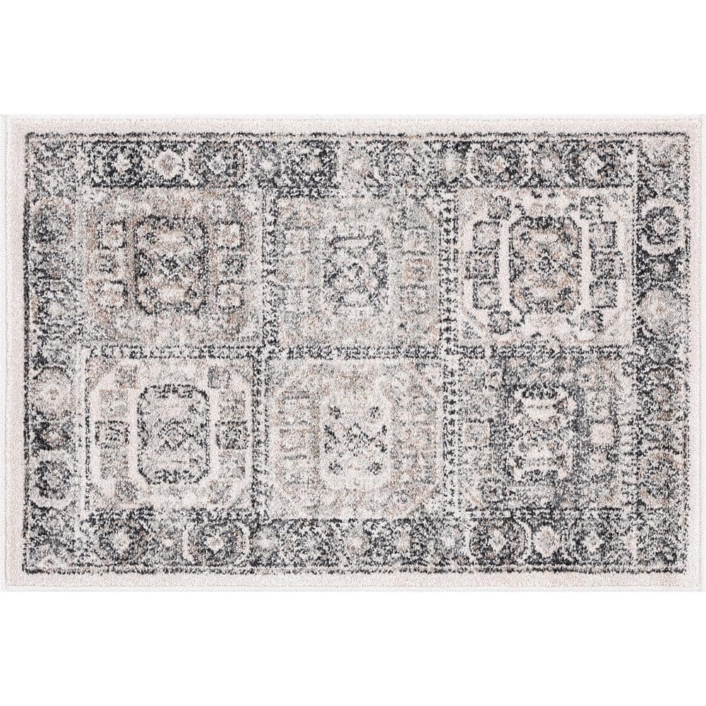 Magic Traditional Gray and Cream 2 ft. x 3 ft. Oriental Indoor Area Rug price history on PriceWatchPro