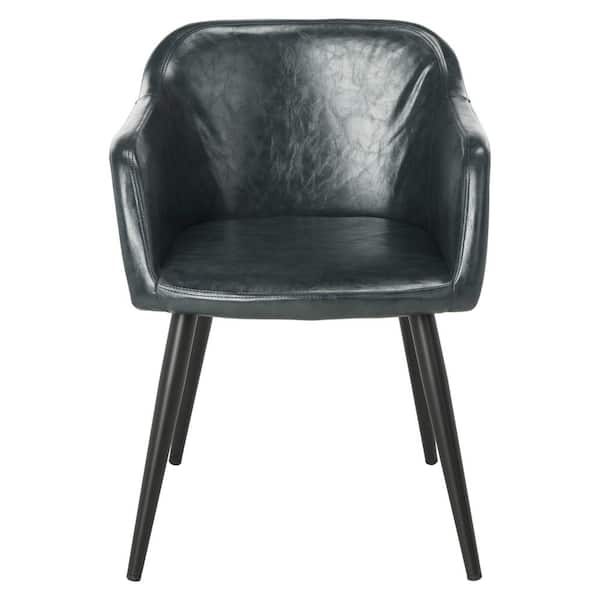 SAFAVIEH Adalena Dark Grey Leather Accent Chair