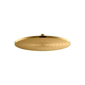 1-Spray Pattern with 2.5 GPM 14 in. Ceiling Mount Fixed Shower Head in Vibrant Brushed Moderne Brass