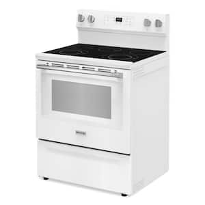 30 in. 5 Element Freestanding Electric Range in White with Precision Cooking System