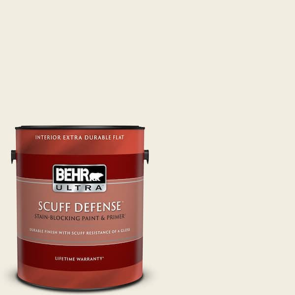 BEHR ULTRA 1 gal. Designer Collection #DC-003 Blank Canvas Extra Durable  Flat Interior Paint & Primer 172001 - The Home Depot