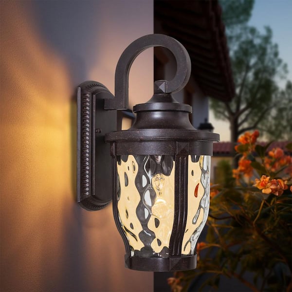Merrimack 1-Light Black Outdoor Integrated LED Wall Lantern Sconce