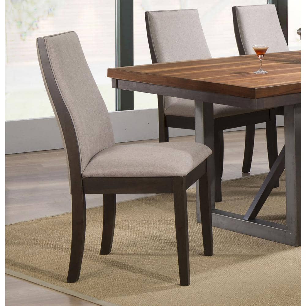 Pearl Silver Upholstered Wood Side Chair