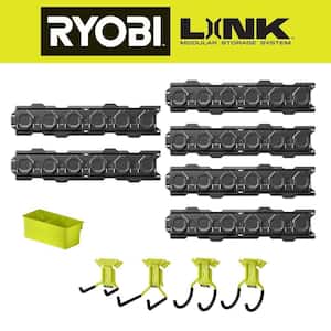 LINK 7-Piece Wall Storage Kit with (2) LINK Wall Rail (2-Pack)
