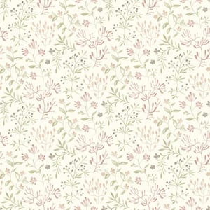 Tarragon Dainty Meadow Pink Prepasted Non Woven Wallpaper Sample