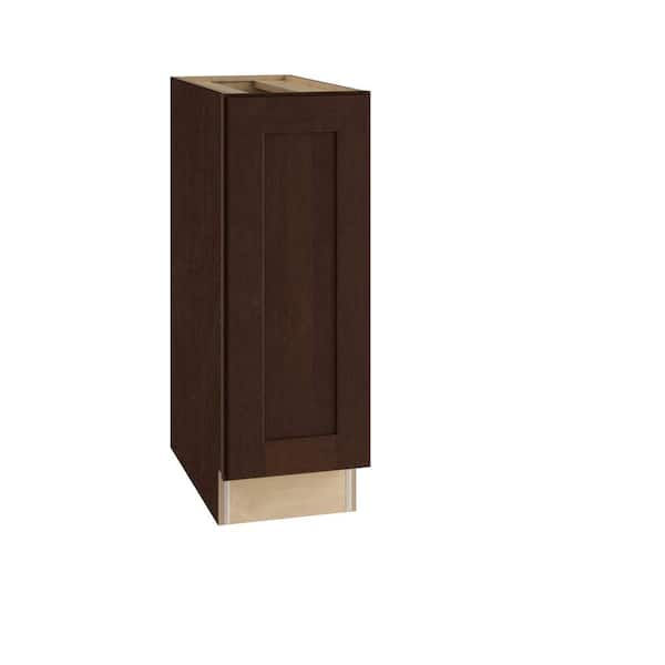 Home Decorators Collection Newport 12 in. W x 21 in. D x 34.5 in. H Assembled Plywood Full Height Door Base Bath Cabinet in Manganite LH