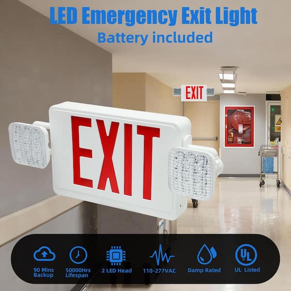 Honbei 20-Watt Equivalent 120-277-Volt Integrated LED Emergency
