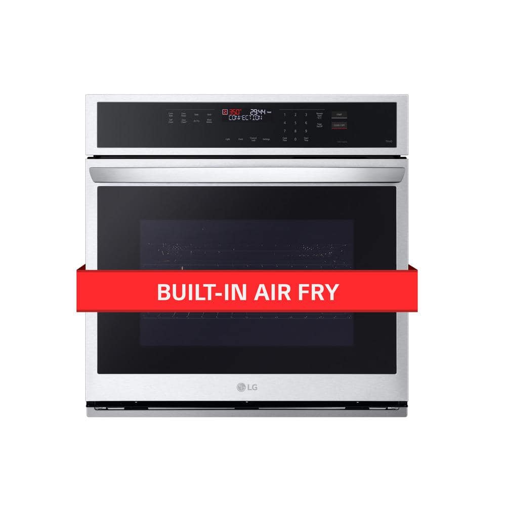 4.7 cu. ft. Smart Single Electric Wall Oven with Fan Convection, Air Fry in PrintProof in Stainless Steel