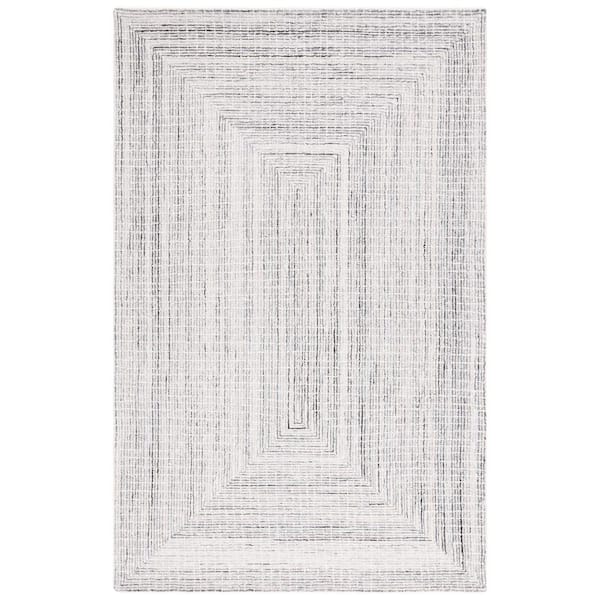 SAFAVIEH Abstract Black/Ivory 5 ft. x 8 ft. Contemporary Marle Area Rug