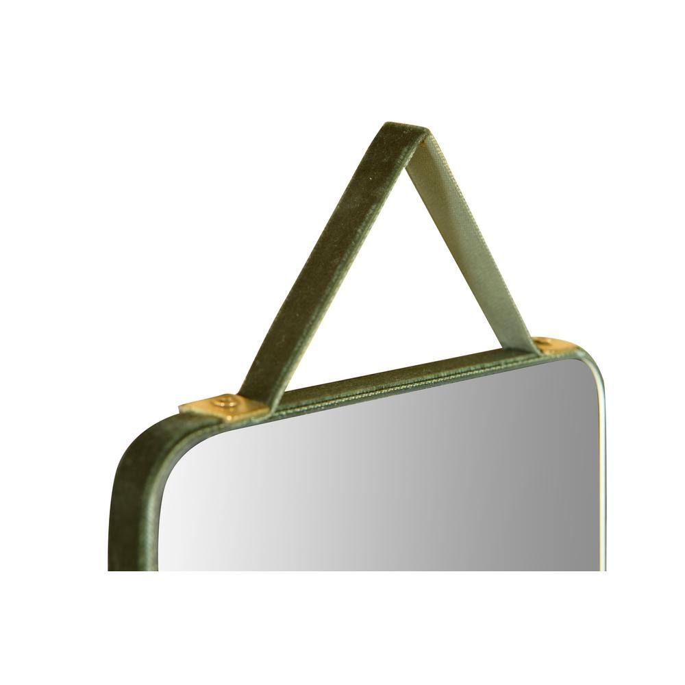 Eclectic Velvet-Edged Frameless Mirror Set in Multicolor (6-Piece)
