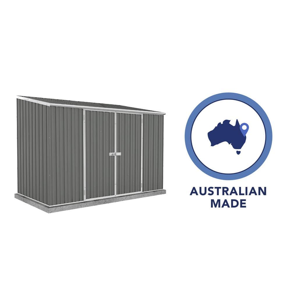 Woodland Gray 10' x 5' Galvanized Steel Storage Shed