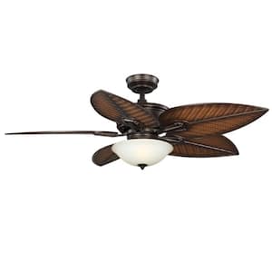 Calito Cove 52in Outdoor Oil Rubbed Bronze Ceiling Fan with Light Kit