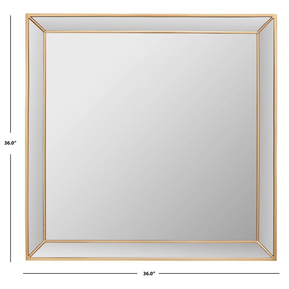 Presea 36-Inch Square Gold Framed Mirror
