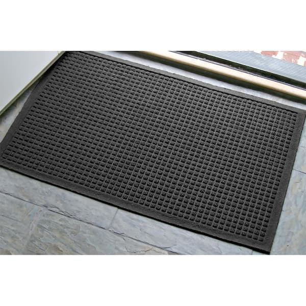 Waterhog Squares 23 in. x 35 in. PET Polyester Indoor Outdoor Door Mat Charcoal