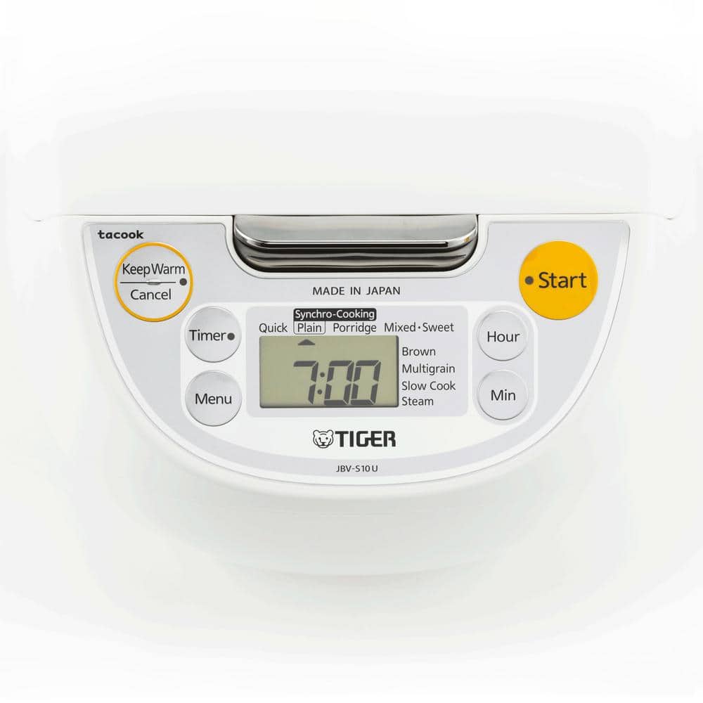 Micom 5.5-Cup White Rice Cooker with Tacook Cooking Plate