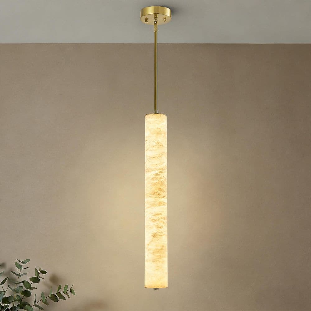 Home Lighting 14W 1-Light Gold Modern Adjustable Alabaster Integrated LED Pendant Lights for Kitchen Island (M1-Pack） price history on PriceWatchPro