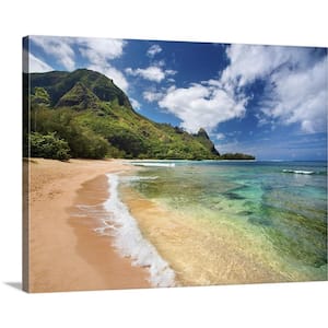 "Hawaii, Kauai, North Shore, Tunnels Beach, Bali Hai Point" by M Swiet Productions Canvas Wall Art
