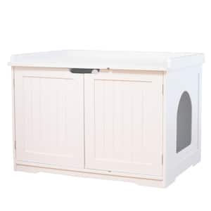 Cat Litter Box Enclosure, Hidden Litter Box Furniture Cabinet, Indoor Cat House Side Table, Large Pet Crate Nightstand