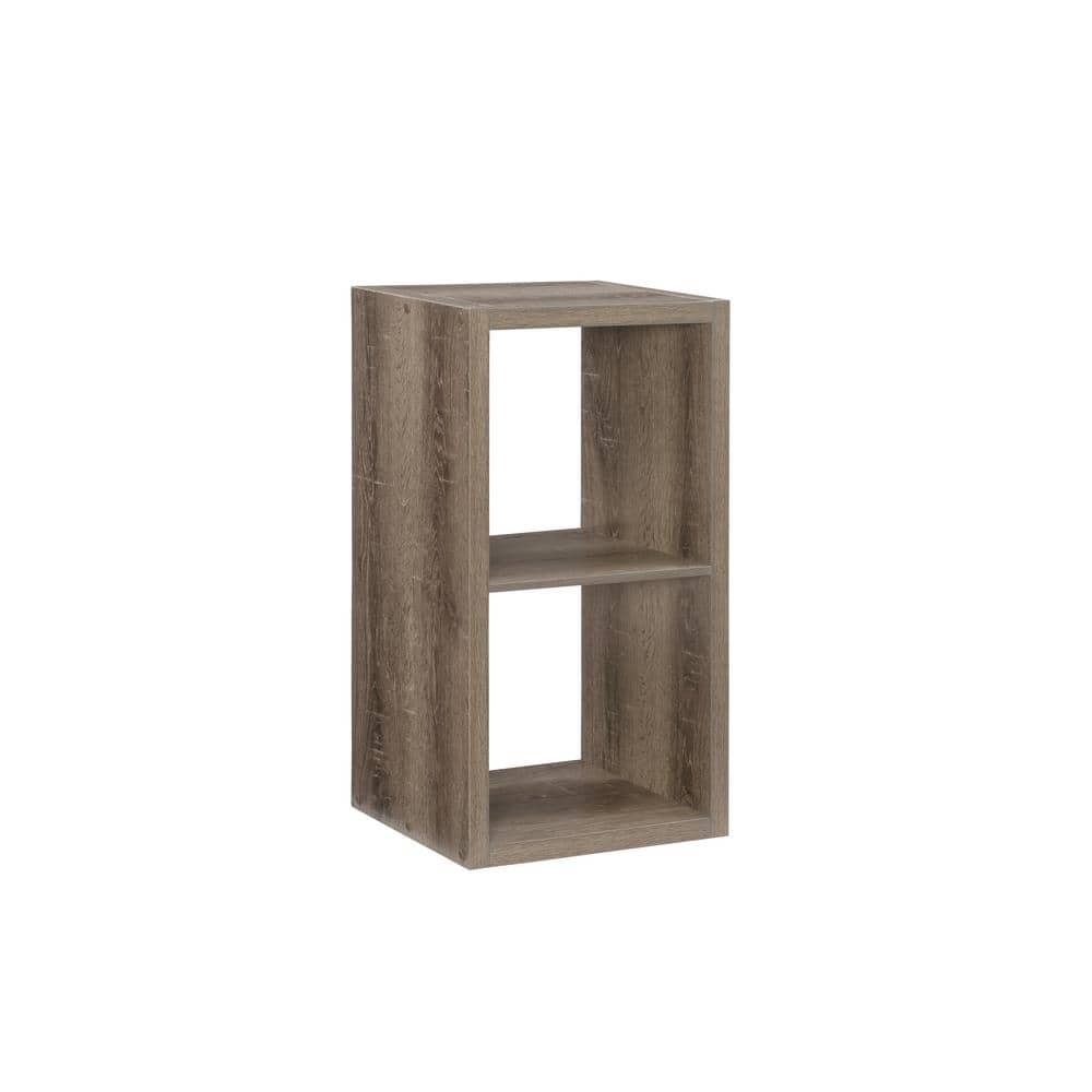 Linon Home Decor Dillon Grey 2-Cubby Horizontal or Vertical Storage ...