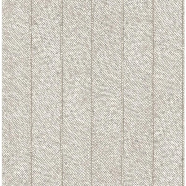 Walls Republic White Striped Reptile Skin White Paper Peelable Roll (Covers 57 sq. ft.)